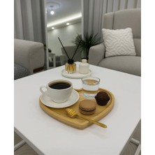 Doğal Bambu Kalpli Sunumluk -Sevgi Dolu Sunumlar Için Kalpli Özel Tasarım/romantik Kahve Sunumu