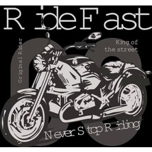 Ride Fast 2 Sticker 10X10 Cmrenkli Sticker