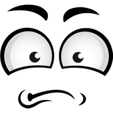 Yüz Ifadesi 10X10 cm Renkli Sticker