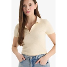 DeFacto Fitted Polo Yaka Basic Fitilli Tişört A0379AX25SM