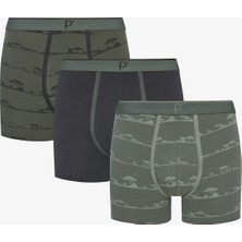 Shadow Safari 3lü Çok Renkli Boxer Külot