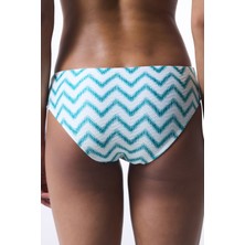 Biana Green Zigzag Desenli Hipster Bikini Altı