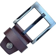 4.5 Cm. Yedek Kemer Tokası Vidalı Hakiki Deri Kahverengi