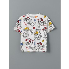 Lc Waikiki Yeni Sezon Bisiklet Yaka Paw Patrol Baskili Erkek Bebek Tisort - S5CH03Z1