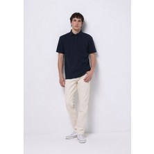 Straight Fit Düşük Bel Düz Paça Erkek Bej Jean Pantolon