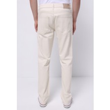 Straight Fit Düşük Bel Düz Paça Erkek Bej Jean Pantolon