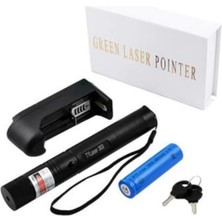 Green Laser Poınter Anahtar Emniyetli Yeşil Lazer Pointer 1000MW Yüksek Güçlü Lazer Işaretçisi 15 Km