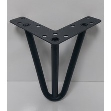 Mil Model 15 cm Siyah Metal Mobilya Ayağı