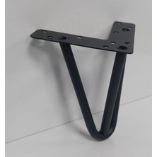Mil Model 15 cm Siyah Metal Mobilya Ayağı