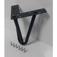 Mil Model 15 cm Siyah Metal Mobilya Ayağı