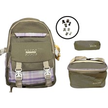 Relaxion 3 Lü Set Anahtarlıklı Ilkokul Sırt Çantası Rozet Hediyeli 1396