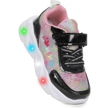 Kiko Kids Teno Cırtlı Işıklı Kız Bebek Spor Ayakkabı