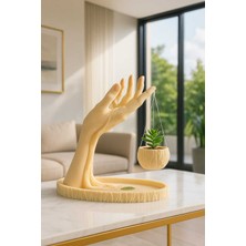El Figürlü Saksılık Dekoratif Modern El Heykeli Saksı Lüks Masaüstü Biblo Minimalist Ev Ofis Dekoru
