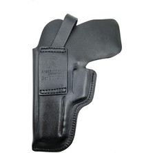 Aresoutdoors Sarsılmaz Sar9 Mete Içi Uygun Kapalı Namlu Siyah Deri Kemeriçi Silah Kılıfı