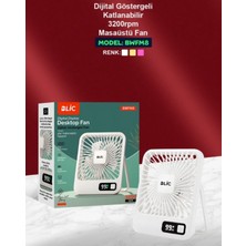 Rose Teknoloji Digital Göstergeli Katlanabilir Taşınabilir 3200rpm 5 Kademeli Masaüstü Soğutucu Fan