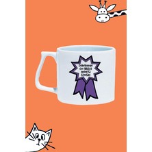 Dünyanın En Güzel Annesi Sensin Anneler Günü Tasarım Baskılı Beyaz Lüks Sap Kupa Bardak