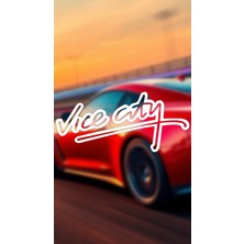 Vice City 20X9 Jdm Yazı Araba-Motosiklet Cam Etiket Sticker Beyaz Renk