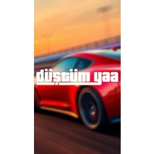 Düştüm Yaa 20X4 Jdm Yazı Araba-Motosiklet Cam Etiket Sticker Beyaz Renk