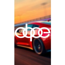 Dope 20X10 Jdm Yazı Araba-Motosiklet Cam Etiket Sticker Beyaz Renk