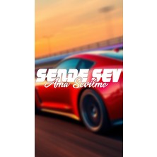 Sende Sev Ama Sevilme 20X4,5 Jdm Yazı Araba-Motosiklet Cam Etiket Sticker Beyaz Renk