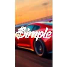 Simple 20X8,5 Jdm Yazı Araba-Motosiklet Cam Etiket Sticker Beyaz Renk