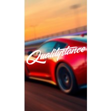 Qualitystance 20X6,5 Jdm Yazı Araba-Motosiklet Cam Etiket Sticker Beyaz Renk