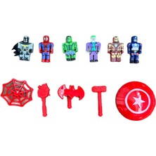 Minecraft Avengers 6 Adet Figürlü Aksesuarlı Set 6 cm 11 Parça