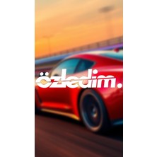 Özledim 20X4,5 Jdm Yazı Araba-Motosiklet Cam Etiket Sticker Beyaz Renk