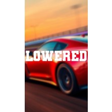 Lowered 20X3,5 Jdm Yazı Araba-Motosiklet Cam Etiket Sticker Beyaz Renk