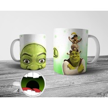 Pixxa Shrek Alt Tabanı Ağız Tasarımlı Kupa Bardak