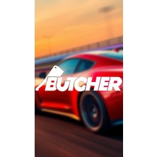 Butcher 20X6 Jdm Yazı Araba-Motosiklet Cam Etiket Sticker Beyaz Renk