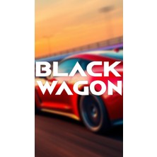 Black Wagon 20X8 Jdm Yazı Araba-Motosiklet Cam Etiket Sticker Beyaz Renk