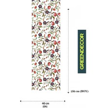Çiçek Bohem Desenli Özel Tasarım Runner Dijital Baskılı Dekoratif Masa Örtüsü Modern Ev Dekorasyonu