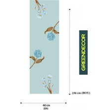 Çiçek Bohem Desenli Özel Tasarım Runner Dijital Baskılı Dekoratif Masa Örtüsü Modern Ev Dekorasyonu