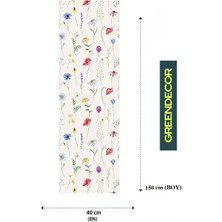 Çiçek Bohem Desenli Özel Tasarım Runner Dijital Baskılı Dekoratif Masa Örtüsü Modern Ev Dekorasyonu