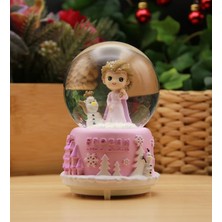 Karlar Kraliçesi Frozen Temalı Püskürtmeli Işıklı ve Müzikli Kar Küresi