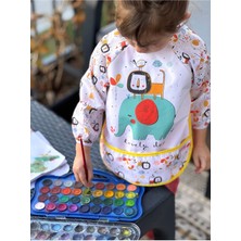 Mini Orman Desenli Cepli Kollu Aktivite ve Mama Önlüğü