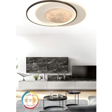 ESSLİGHT DOLUNAY 50 CM PLAFONYER LED AVİZE 3 RENK IŞIK MODLU (BEYAZ SARI GÜN IŞIĞI) SALON OTURMA ODASI YATAK ODASI OFİS