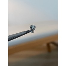 Aida Jewelss 316 L Cerrahi Çelik Tek Taş Güneş Modeli Dudak Kıkırdak Helix Tragus Piercingi