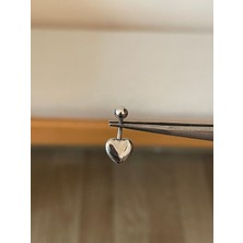 Aida Jewelss 316 L Cerrahi Çelik Kalp Detaylı Göbek Piercingi