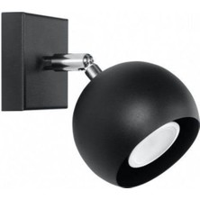 Demet Habek My Lights GU10 SİYAH METAL KÜRE KROM KAPLAMA MAFSAL DETALI HAREKETLİ BAŞLIK OSRAM TASARRUFLU LED AMPÜL GÜNIŞIĞI 3000 K RENK SEÇENEKLİ DUVAR APLİK TAVAN AVİZE