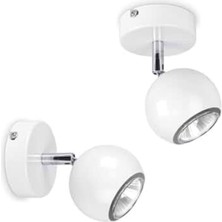 Mylights Tek Fiyatıdır  Beyaz   Spot Tekli Küre  Gun Işığı Ampullu  Hareketli Duvar Aplik  Gece Lambası Okuma Lambası Duvar Aplik