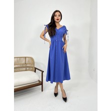 Gökyüzü Moda 5486 Elbise-Mor