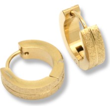 Ocean Pole 9 mm Çelik Parıltılı Altınrenk Küpe