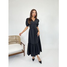 Gökyüzü Moda 6411 Elbise-Siyah