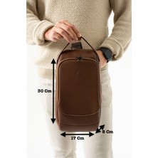 Westpolo Unisex Vegan Deri Çapraz Göğüs ve Omuz Çantası Body Bag - Taba