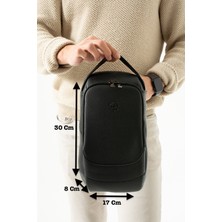 Westpolo Unisex Vegan Deri Çapraz Göğüs ve Omuz Çantası Body Bag - Siyah