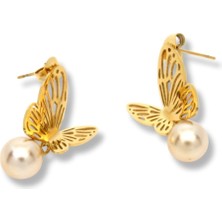 Waves And Pebbles Kelebek Küpe