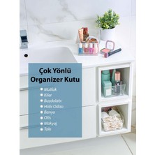 Akrilik Çıkarılabilir Bölmeli Mutfak Buzdolabı Düzenleyici Makyaj Banyo Organizeri Çay Kutusu