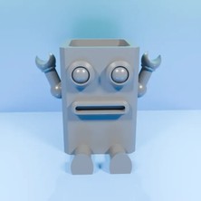 Robot Tasarımlı Kalemlik – Masanıza Hayat Verin!